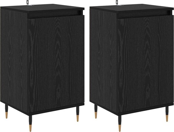 Servírovacia skriňa 2 pcs Čierny dub 40 x 35 x 70 cm