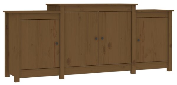Komoda medovo-hnedá 164x37x68 cm borovicový masív