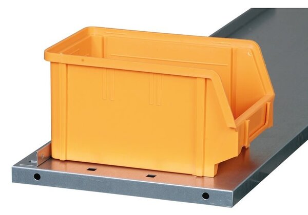 Skriňa s plastovými boxmi BASIC - 800 x 400 x 920 mm, 18x B, 4x C, sivá/sivé dvere