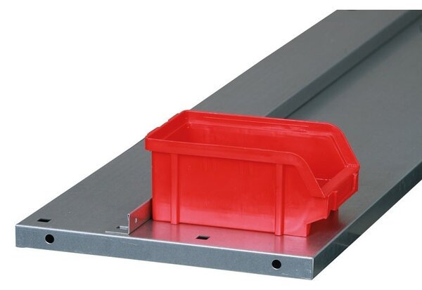 Skriňa s plastovými boxmi BASIC - 800 x 400 x 920 mm, 18x B, 4x C, sivá/sivé dvere