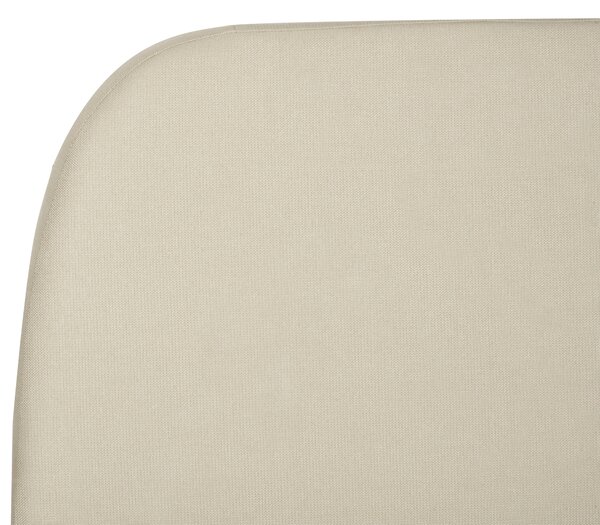 Posteľ svetlobéžová látkové čalúnenie polyester 160 x 200 cm lamelový rošt s čelom moderný tradičný štýl spálňa