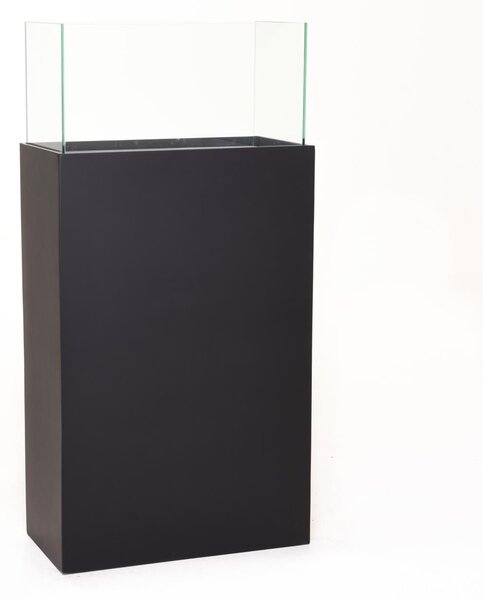 Dekoračný svietnik / stĺp CANDELA XL, hliníkový kompozit, výška 100 cm, čierny mat