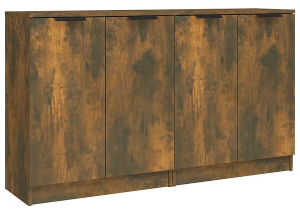 Komody 2 ks dymový dub 60x30x70 cm spracované drevo