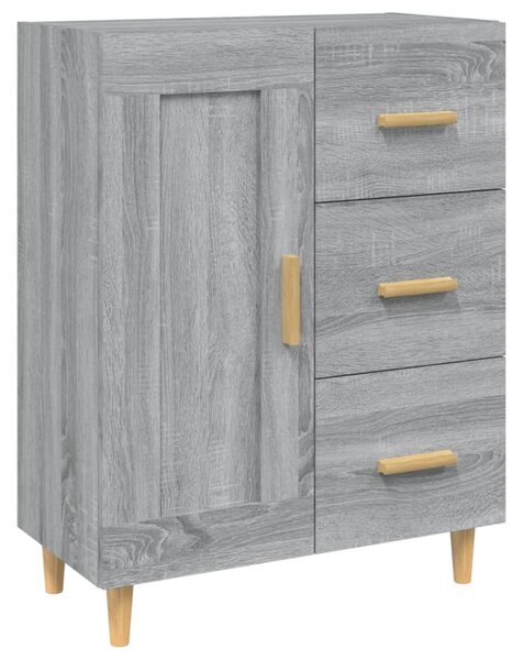 Komoda sivý dub sonoma 69,5x34x90 cm spracované drevo