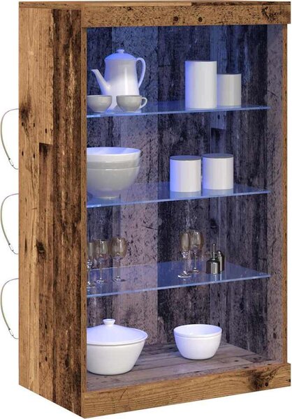 LED komoda Staré drevo 60,5 x 37 x 100 cm Kompozitné drevo