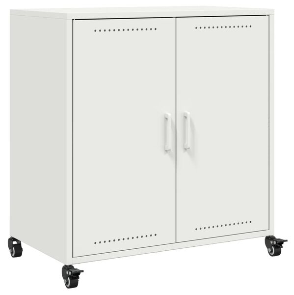 Komoda biela 68x39x72 cm oceľ