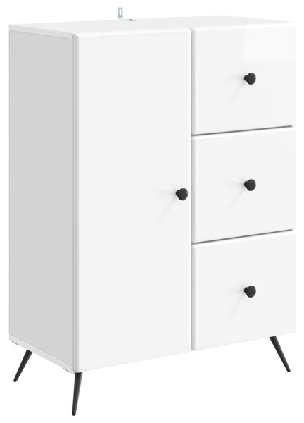 Servírovacia skriňa Biela s vysokým leskom 66 x 34,5 x 90 cm