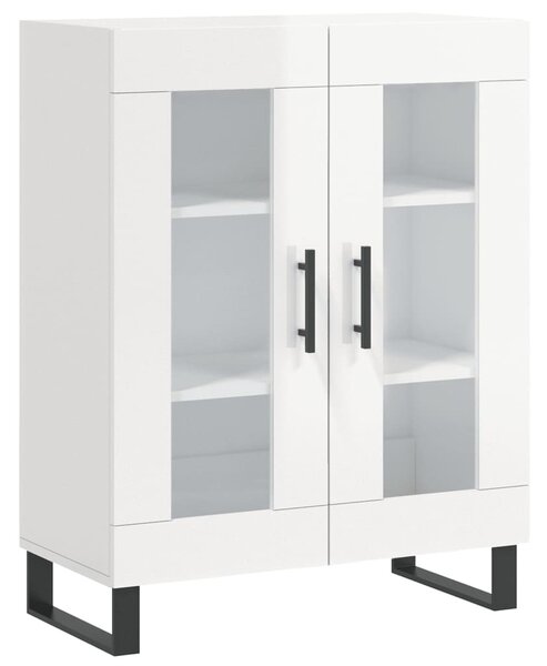 Komoda lesklá biela 69,5x34x90 cm spracované drevo