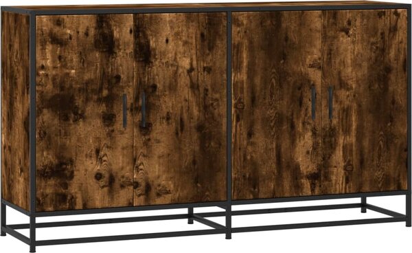 Komoda dymový dub 134x35x76 cm kompozitné drevo
