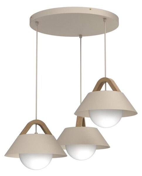 Luster na lanku FUNDA 3xE27/15W/230V béžový