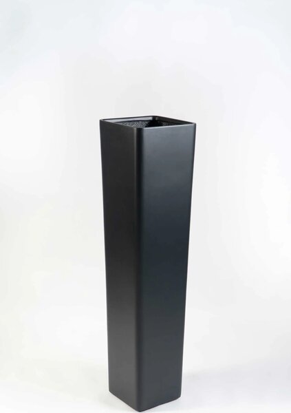 Vysoký kvetináč ALTEZA, sklolaminát, výška 100 cm, farba čierna