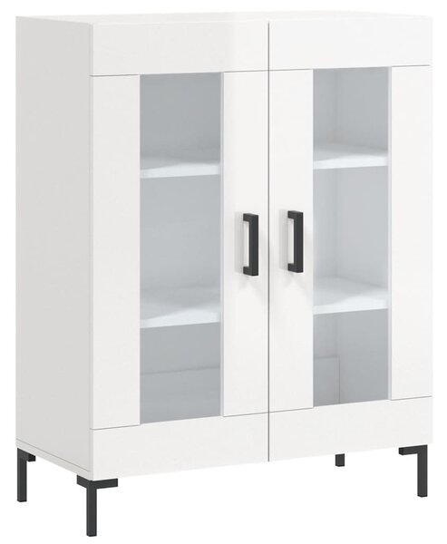 Komoda lesklá biela 69,5x34x90 cm spracované drevo