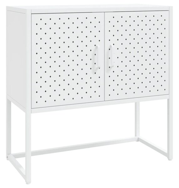 Komoda biela 75x35x75 cm oceľová