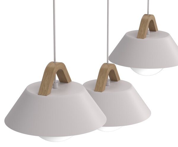 Luster na lanku FUNDA 3xE27/15W/230V krémový