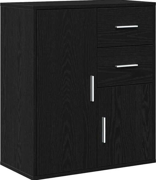 Servírovacia skriňa Čierny dub 60 x 31 x 70 cm Kompozitné drevo