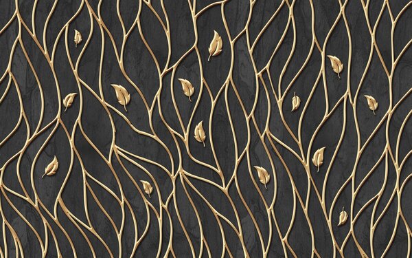 Magnetická rohož na maskovanie radiátorov Zlatý list 60x100cm