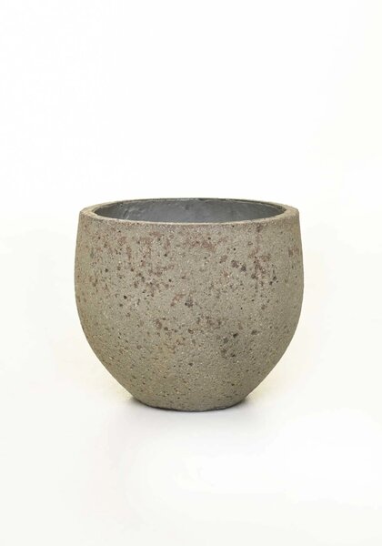 Okrúhly kvetináč RAFIOT, vláknocement, 25x21 cm, sivý