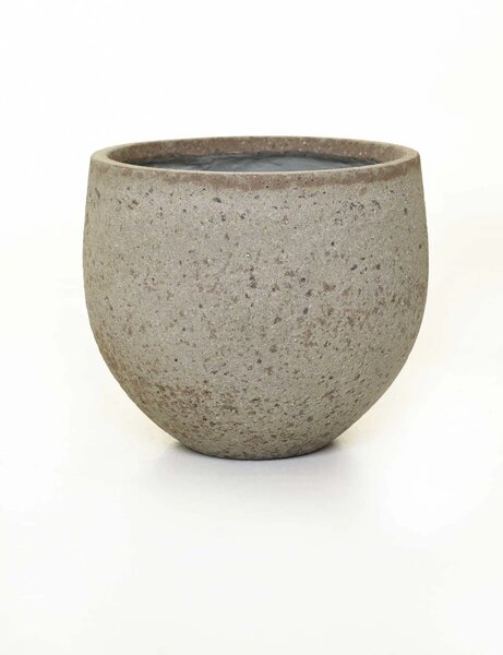 Okrúhly kvetináč RAFIOT, vláknocement, 35x27 cm, sivý