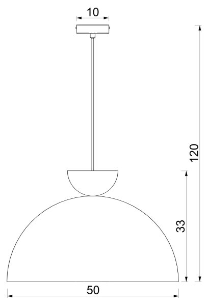 Závesný luster na kábli NEVIS 1xE27/15W/230V pr. 50 cm krémový