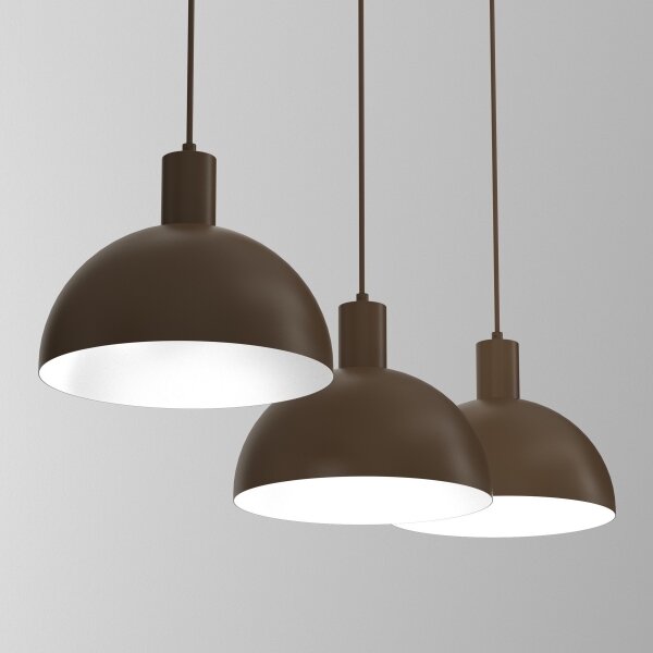 Závesný luster HANDA s lankom 3xE27/15W/230V hnedý