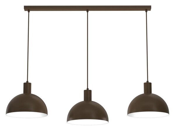 Závesný luster HANDA s lankom 3xE27/15W/230V hnedý