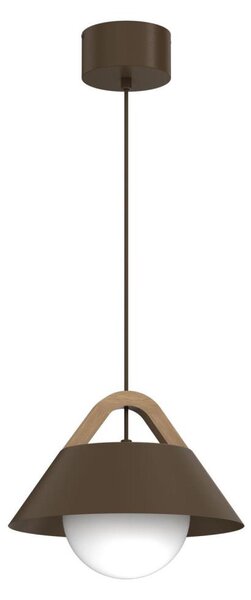Závesný luster FUNDA na lanku 1xE27/15W/230V hnedý
