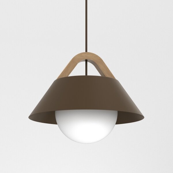 Závesný luster FUNDA na lanku 1xE27/15W/230V hnedý