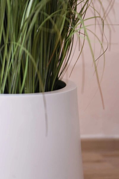 Izbový kvetináč GIRAR, sklolaminát, priemer 42 cm, biely