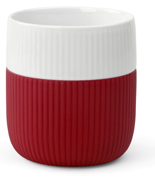 Porcelánový hrnček Fluted Contrast Crimson 350 ml