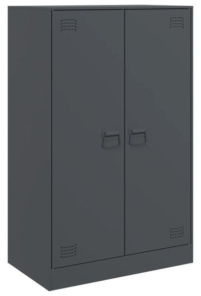 Komoda antracitová 67x39x107 cm oceľová