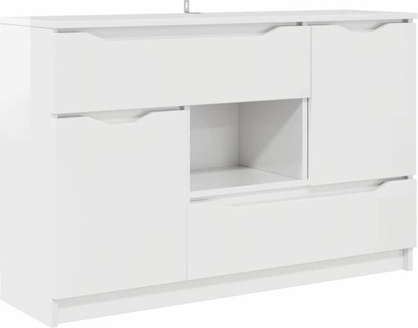 Servírovacia skriňa Vysoký lesk bielej 100 x 30 x 65,6