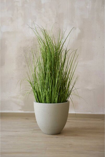 Kónický kvetináč VIRINGO, sklolaminát, výška 29 cm, béžový