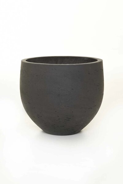 Moderný kvetináč RAFIOT, sklolaminát, výška 21 cm, antracit