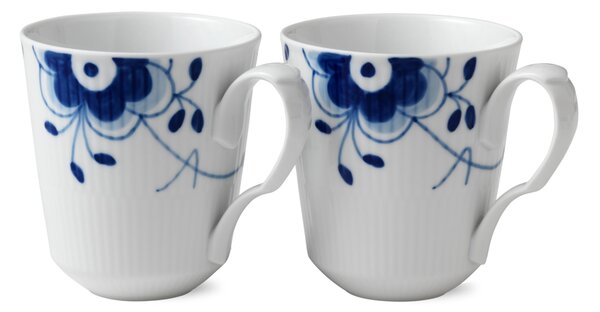 Porcelánový hrnček s uškom Blue Fluted Mega 380 ml – set 2 ks
