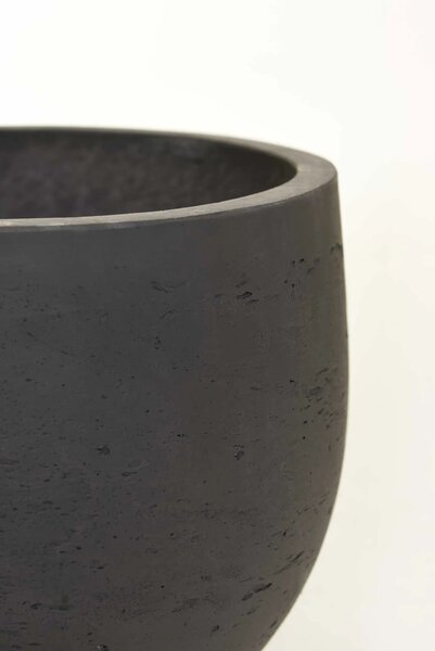 Moderný kvetináč RAFIOT, sklolaminát, výška 28 cm, antracit
