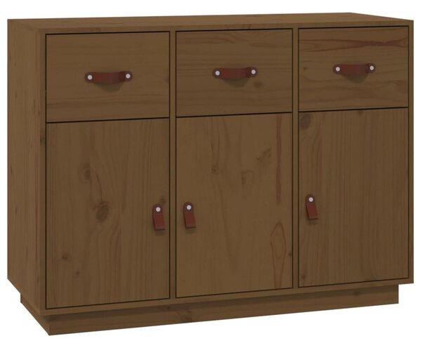 Komoda medovo-hnedá 100x40x75 cm masívne borovicové drevo