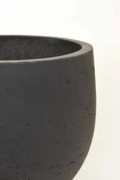 Moderný kvetináč RAFIOT, sklolaminát, výška 21 cm, antracit