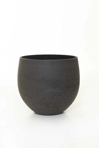 Moderný kvetináč RAFIOT, sklolaminát, výška 35 cm, antracit