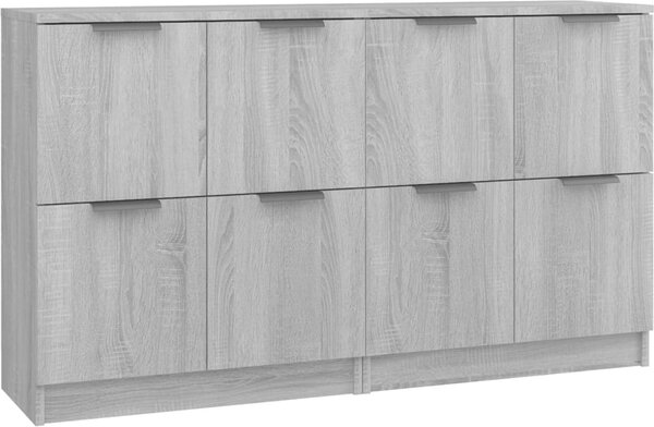 Komody 2 ks sivý sivý dub sonoma 60x30x70 cm spracované drevo