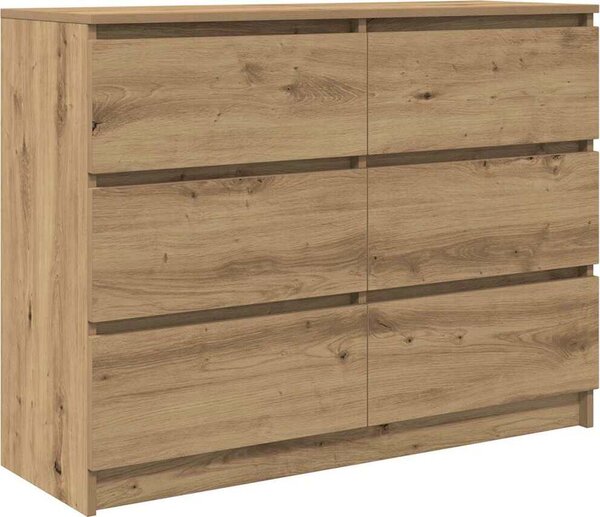 Komoda dub artisan 100x35x76 cm spracované drevo