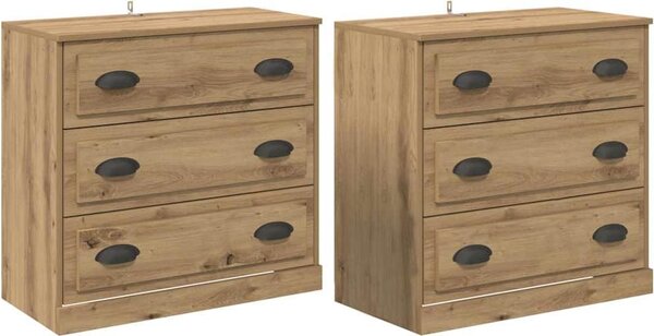 Komody 2 pcs Remeselný dub 70 x 35,5 x 67,5 cm Kompozitné drevo