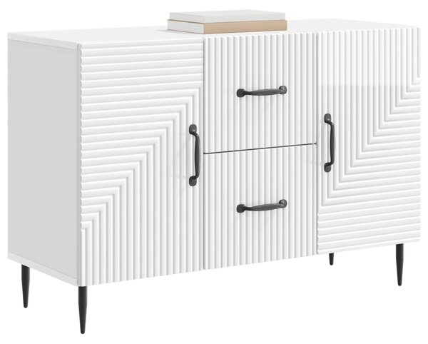 Servírovacia skriňa Biela s vysokým leskom 89 x 34,5 x 60 cm