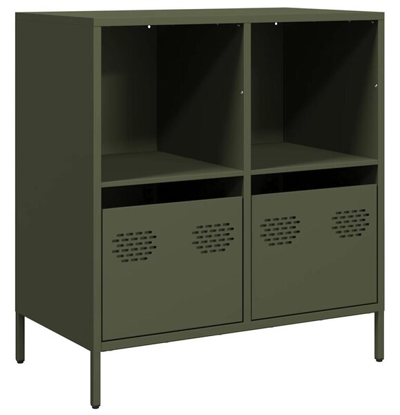 Komoda olivovozelená 68x39x73,5 cm oceľ valcovaná za studena