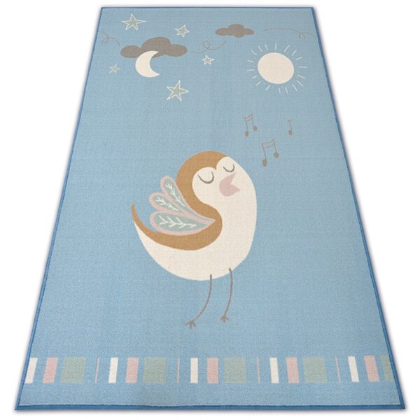 Dywany Lusczow Kusový koberec LOKO Bird modrý