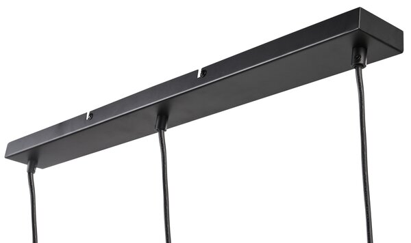Závesná lampa mosadzná oceľová 100 cm s 3 tienidlami moderný dizajn svietidlo do kuchyne a obývacej izby