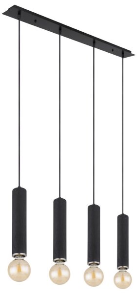 Globo 15499-4H - Luster na lanku MARION 4xE27/60W/230V čierne drevo