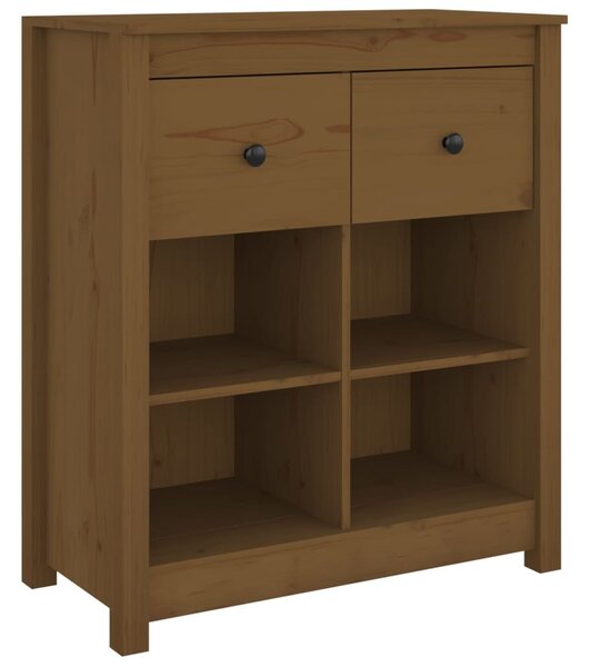 Komoda medovo-hnedá 70x35x80 cm masívne borovicové drevo