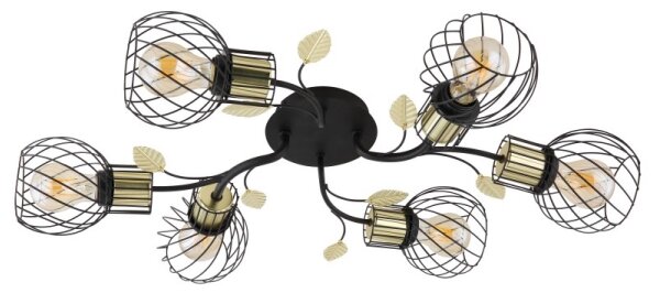 Globo 54113-6D - Prisadený luster LALLY 6xE27/40W/230V