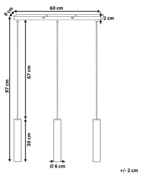 Závesná lampa mosadzná oceľová 100 cm s 3 tienidlami moderný dizajn svietidlo do kuchyne a obývacej izby