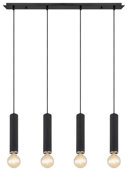 Globo 15499-4H - Luster na lanku MARION 4xE27/60W/230V čierne drevo